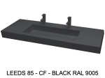 Plan vasque lavabo sur mesure : L 100 à 201 x P 40 à 51 cm, finition lisse mate, 10 couleurs au choix, Anti bactérien, résine Akrytan® teinté dans la masse, Livraison Offerte.